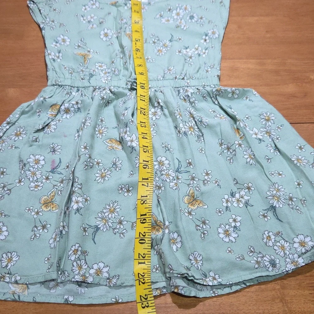 OshKosh B'gosh Green Floral Kids Dress Size 6/6X‎